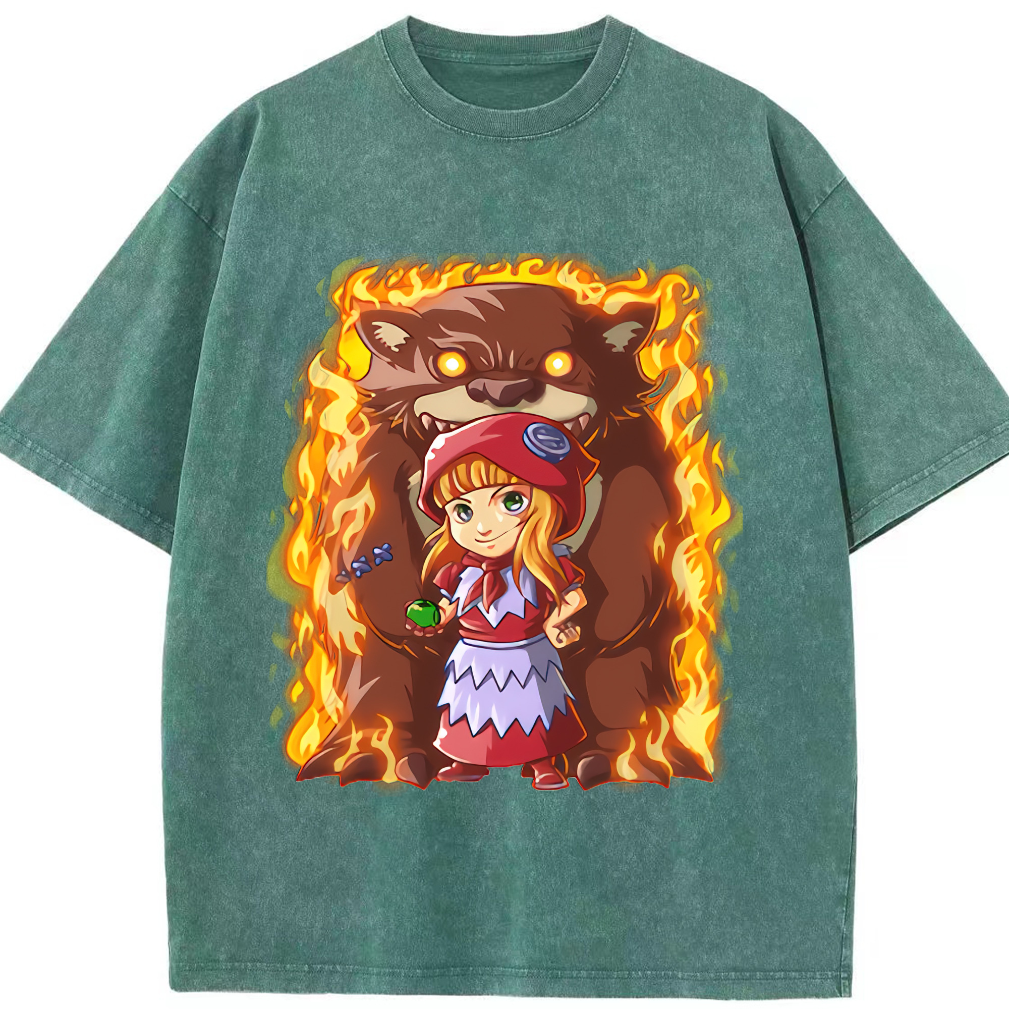 リーグ・オブ・レジェンド League of Legends LOL 綿100% ヴィンテージ風 半袖Tシャツ（フロントプリント）